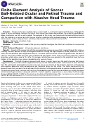 Cover page: Finite Element Analysis of Soccer Ball-Related Ocular and Retinal Trauma and Comparison with Abusive Head Trauma