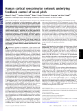 Cover page: Human cortical sensorimotor network underlying feedback control of vocal pitch