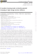 Cover page: A machine learning study to identify spinodal clumping in high energy nuclear collisions