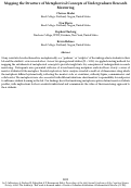 Cover page: Mapping the Structure of Metaphorical Concepts of Undergraduate Research Mentoring