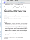 Cover page: Sleep changes without medial temporal lobe or brain cortical changes in community‐dwelling individuals with subjective cognitive decline