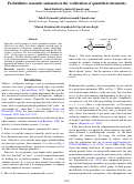 Cover page: Probabilistic semantic automata in the verification of quantified statements