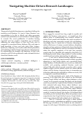 Cover page of Navigating Machine-Driven Research Landscapes: A Comparative Approach