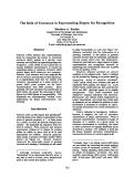 Cover page: The Role of Curvature in Representing Shapes for Recognition