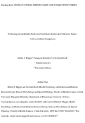 Cover page: Evaluating Group Member Behaviour Under Individualist and Collectivist Norms