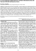 Cover page: At Your Fingertips: Rapid Retrieval of Product Information from the National Pesticide Information Center