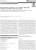 Cover page: Biomechanical Comparison of Two Pediatric Blade Plate Designs in Proximal Femoral Osteotomies