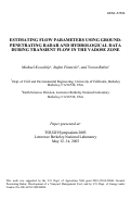 Cover page: Estimating flow parameters using ground-penetrating radar and 
hydrological data during transient flow in the vadose zone