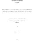 Cover page: Preliminary Efficacy of a Nurse Led Brief Intervention Quasi-Experimental Pilot Study for Individuals Presenting to the Emergency Department with Risk for Alcohol Use Disorder