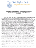 Cover page: School Integration Efforts Three Years After "Parents Involved"