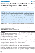 Cover page: The malignant pleural effusion as a model to investigate intratumoral heterogeneity in lung cancer.