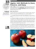 Cover page: Apples: Safe Methods to Store, Preserve, and Enjoy