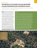 Cover page of Perceptions of cannabis among Humboldt County timberland and ranchland owners