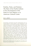 Cover page: Pueblos, Poets, and Painters: The Role of the Pueblo Indians in the Development of the Santa Fe-Taos Region as an American Cultural Center