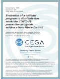 Cover page: Evaluation Of A National Program To Distribute Free Masks For COVID-19 Prevention In Uganda: Evidence From Mbale District