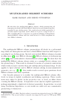 Cover page: Multigraded Hilbert schemes