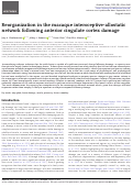 Cover page: Reorganization in the macaque interoceptive-allostatic network following anterior cingulate cortex damage.