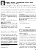 Cover page: Smoking Cessation Among Women with and at Risk for HIV: Are They Quitting?