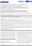 Cover page: A Fungal Immunotherapeutic Vaccine (NDV-3A) for Treatment of Recurrent Vulvovaginal Candidiasis-A Phase 2 Randomized, Double-Blind, Placebo-Controlled Trial.