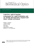 Cover page: Label-free optical imaging technologies for rapid translation and use during intraoperative surgical and tumor margin assessment