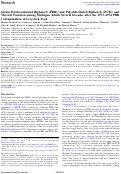 Cover page: Serum Polybrominated Biphenyls (PBBs) and Polychlorinated Biphenyls (PCBs) and Thyroid Function among Michigan Adults Several Decades after the 1973-1974 PBB Contamination of Livestock Feed.