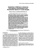 Cover page: Comparison of methods to determine chromophore concentrations from fluorescence spectra of turbid samples