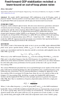 Cover page of Feed-forward CEP stabilization revisited: a lower-bound on out-of-loop phase noise