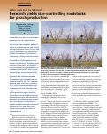 Cover page: Labor costs may be reduced . . . Research yields size-controlling rootstocks  for peach production