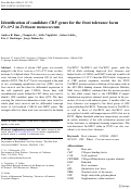 Cover page: Identification of candidate CBF genes for the frost tolerance locus Fr-Am2 in Triticummonococcum