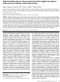 Cover page: High resolution muscle measurements provide insights into equinus contractures in patients with cerebral palsy