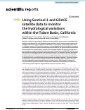 Cover page: Using Sentinel-1 and GRACE satellite data to monitor the hydrological variations within the Tulare Basin, California