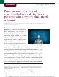 Cover page: Progression and effect of cognitive-behavioral changes in patients with amyotrophic lateral sclerosis