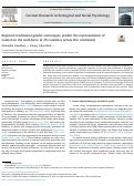 Cover page: Regional traditional gender stereotypes predict the representation of women in the workforce in 35 countries across five continents