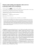 Cover page: Simple model relating recombination rates and non-proportional light yield in scintillators