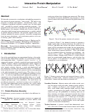 Cover page: Interactive protein manipulation