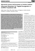 Cover page: Microscale Concert Hall Acoustics to Produce Uniform Ultrasound Stimulation for Targeted Sonogenetics in hsTRPA1‐Transfected Cells