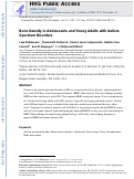 Cover page: Bone Density in Adolescents and Young Adults with Autism Spectrum Disorders.