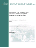 Cover page: Uncertainties in Air Exchange using Continuous-Injection, Long-Term Sampling Tracer-Gas Methods