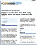 Cover page: California’s Agricultural and Urban Water Supply Reliability and the Sacramento–San Joaquin Delta