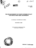 Cover page: THE MEASUREMENT OF IN-SITU STRESS IN SALT AND ROCK USING NQR TECHNIQUES