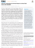 Cover page: Political leadership has limited impact on fossil fuel taxes and subsidies