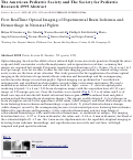 Cover page: First RealTime Optical Imaging of Experimental Brain Ischemia and Hemorrhage in Neonatal Piglets