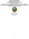 Cover page: Fish Bulletin 176. The Marine Recreational Fishery In Northern and Central California : A Historical Comparison (1958–86), Status of Stocks (1980–86), and Effects of Changes In The California Current