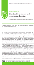 Cover page: The Idea Life of Money and Poststructural Realism