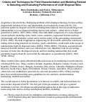 Cover page: Criteria and techniques for field characterization and modeling related to selecting and 
evaluating performance of LILW disposal sites