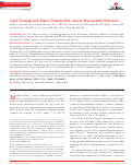 Cover page: Lipid Testing and Statin Dosing After Acute Myocardial Infarction