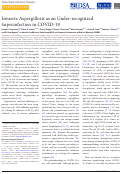 Cover page: Invasive Aspergillosis as an Under-recognized Superinfection in COVID-19.