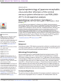 Cover page: Spatial epidemiology of Japanese encephalitis virus and other infections of the central nervous system infections in Lao PDR (2003–2011): A retrospective analysis