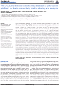 Cover page: The UCLA multimodal connectivity database: a web-based platform for brain connectivity matrix sharing and analysis