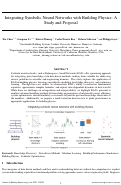 Cover page of Integrating symbolic neural networks with building physics: A study and proposal